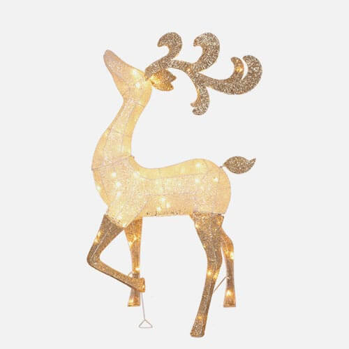 Outdoor lighted reindeer decoration