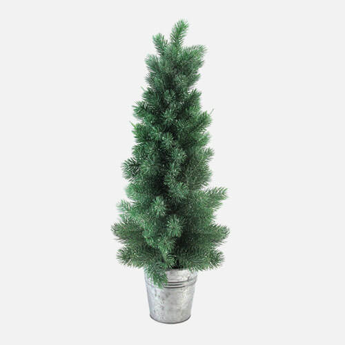 Potted artificial Christmas tree