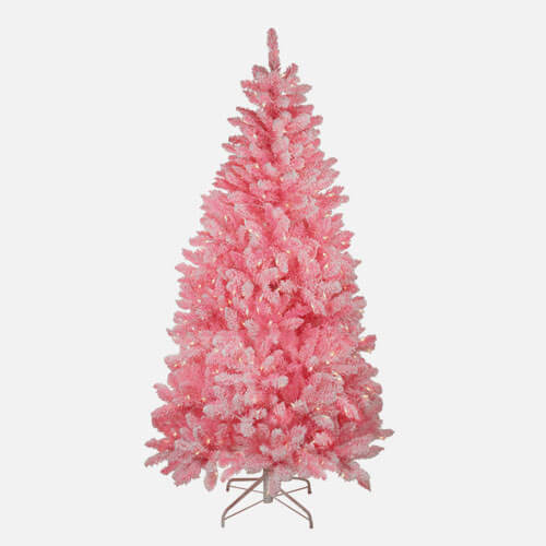 Pink artificial Christmas tree