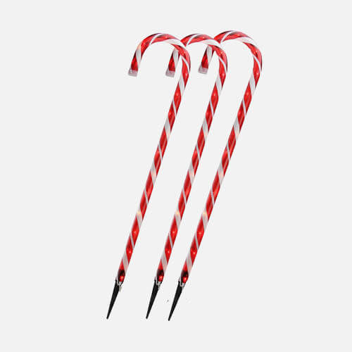 Candy cane lawn stakes