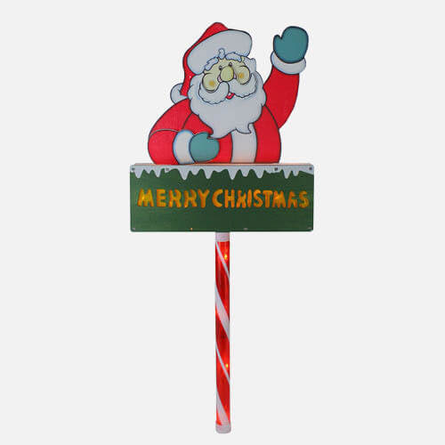 Santa Claus Merry Christmas yard sign