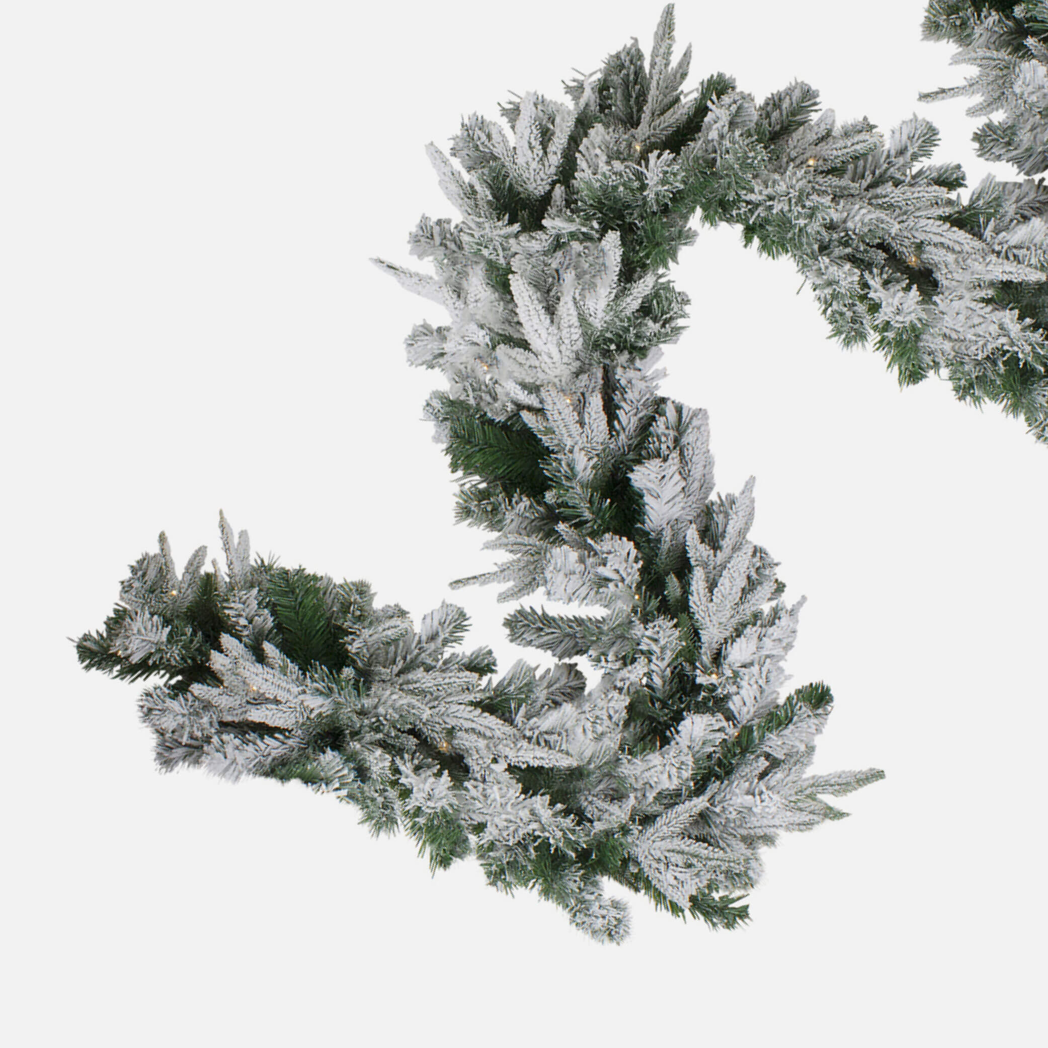 Frosted artificial garland