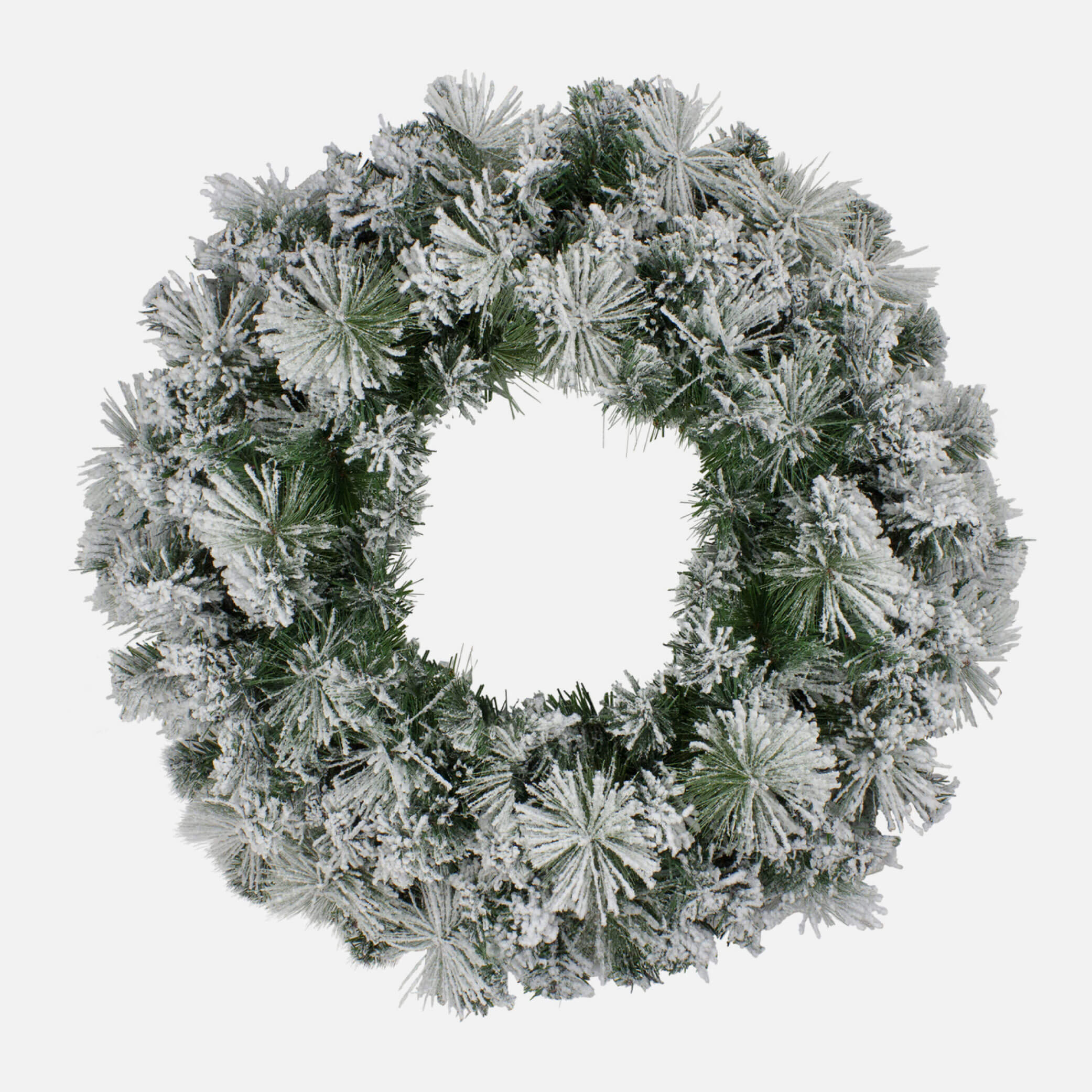 Frosted artificial wreath