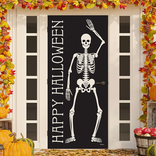 Halloween skeleton door decoration