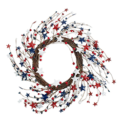 21" red, white & blue 4th of July wreath