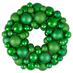 green shatterproof ball Christmas wreath