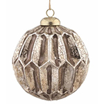 antique gold metallic mercury glass ornament
